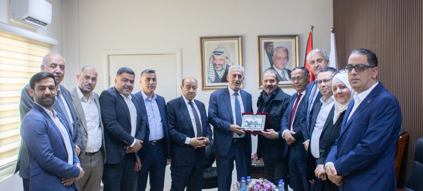 هيئة التقاعد الفلسطينية تستقبل الممثل الخاص لفخامة الرئيس محمود عباس حفظه الله السيد ياسر عباس